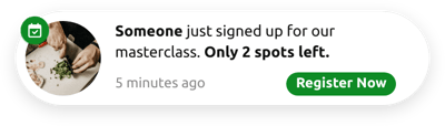 Masterclass Registration Notification