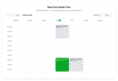 HTML Availability Calendar template