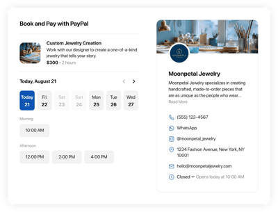Paypal Booking Form