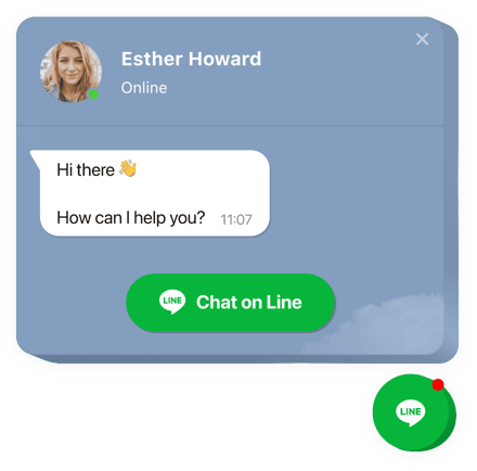 Web サイト用の Line チャット <br> ウィジェット