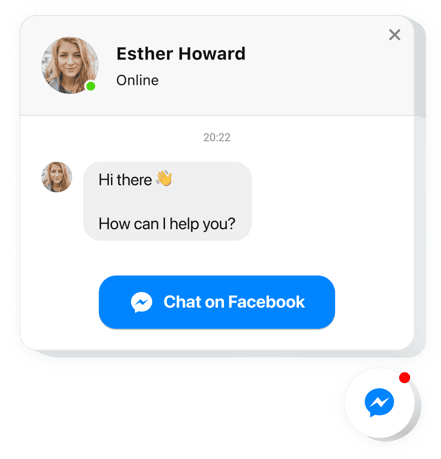  Facebook Messenger chat widget for website