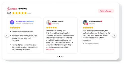 Showcase Your Best Reviews to Attract Guests