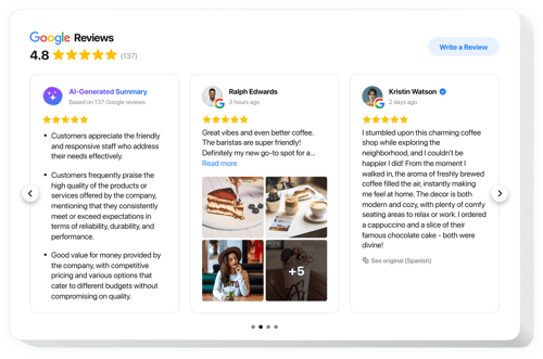 Present Google Reviews for Your Dealership