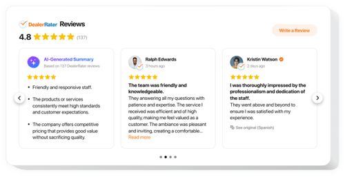 Show Reviews from DealerRater