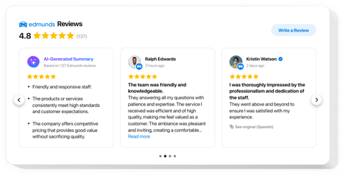 Share Expert Reviews from Edmunds