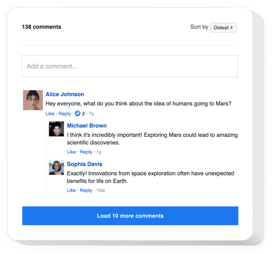  Facebook Comments <br>widget for website