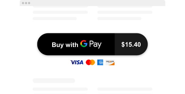 Google Pay Button widget for website