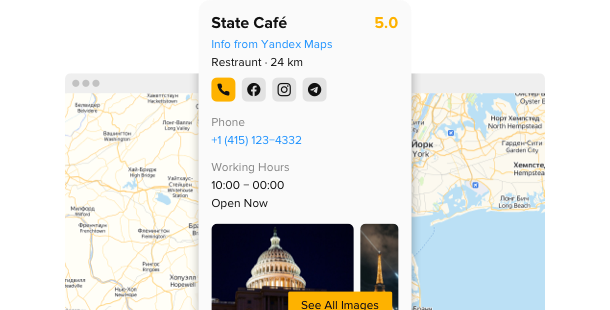 Yandex Maps widget for website