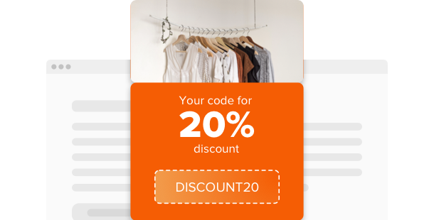 Coupon widget for website