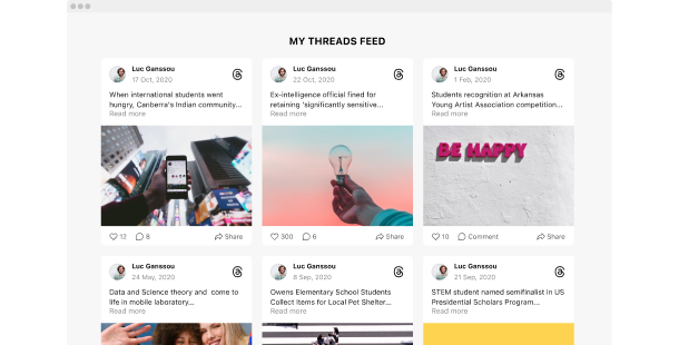 Threads Feed widget for website