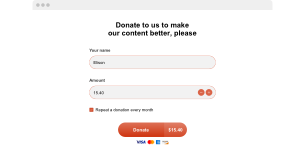 Donation Form plugin for Google Sites