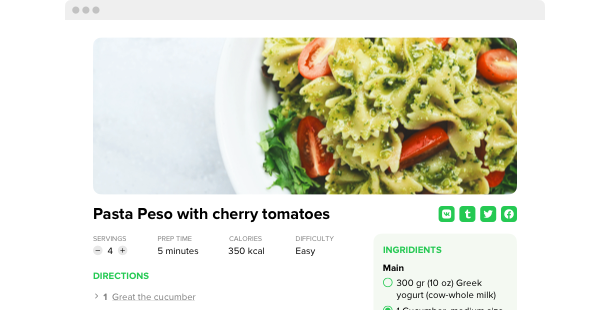 Recipes plugin for Joomla