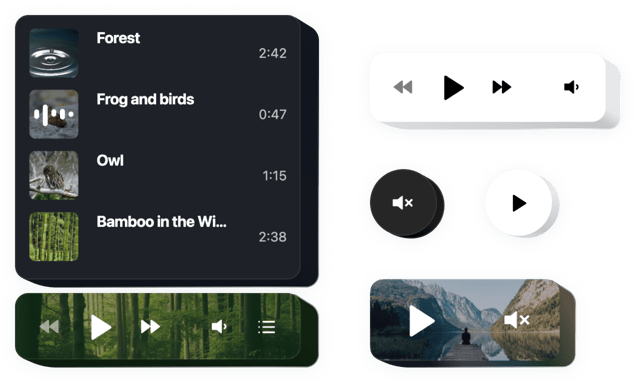 Background music widget for website