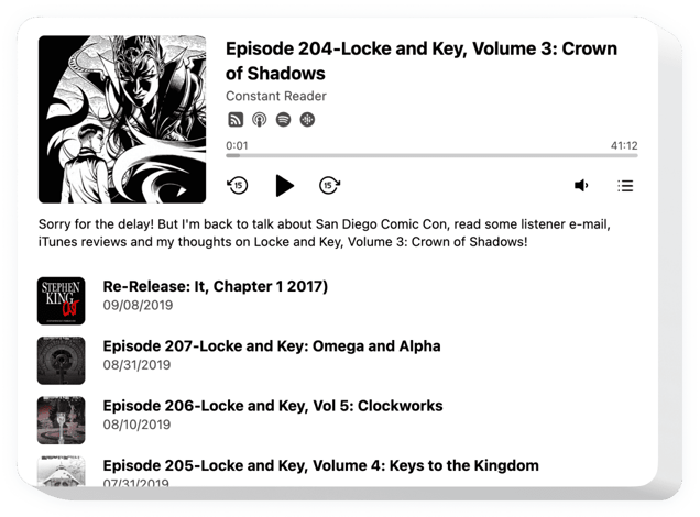  Podcast Player widget for website