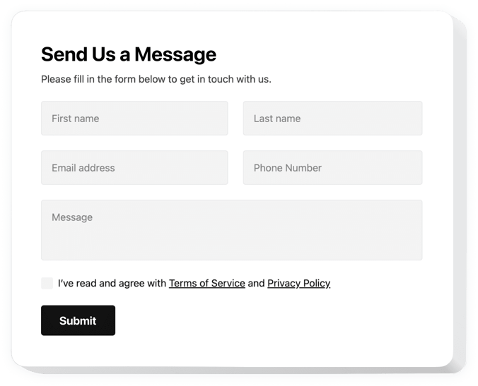  Website Contact Form widget