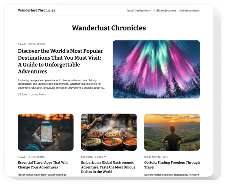 Ajouter un blog au site Web HTML
