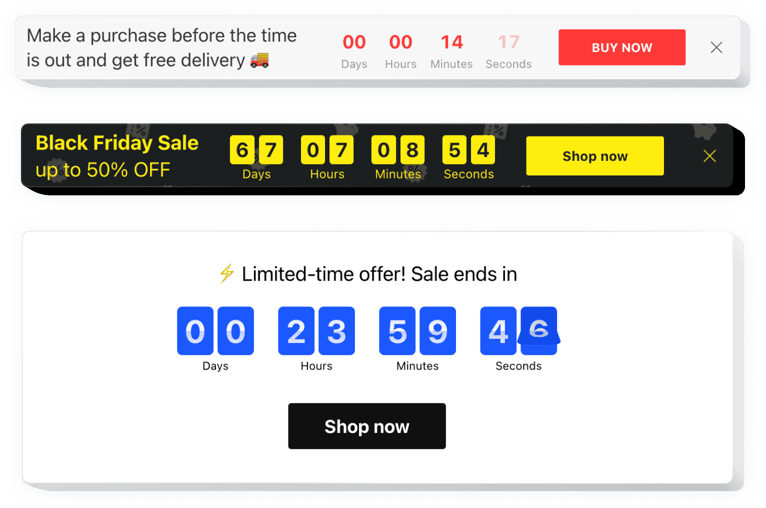  Countdown Timer widget for website