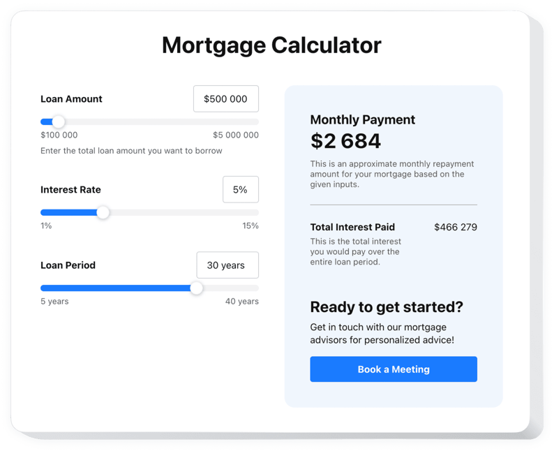 Calculateur pour votre site web