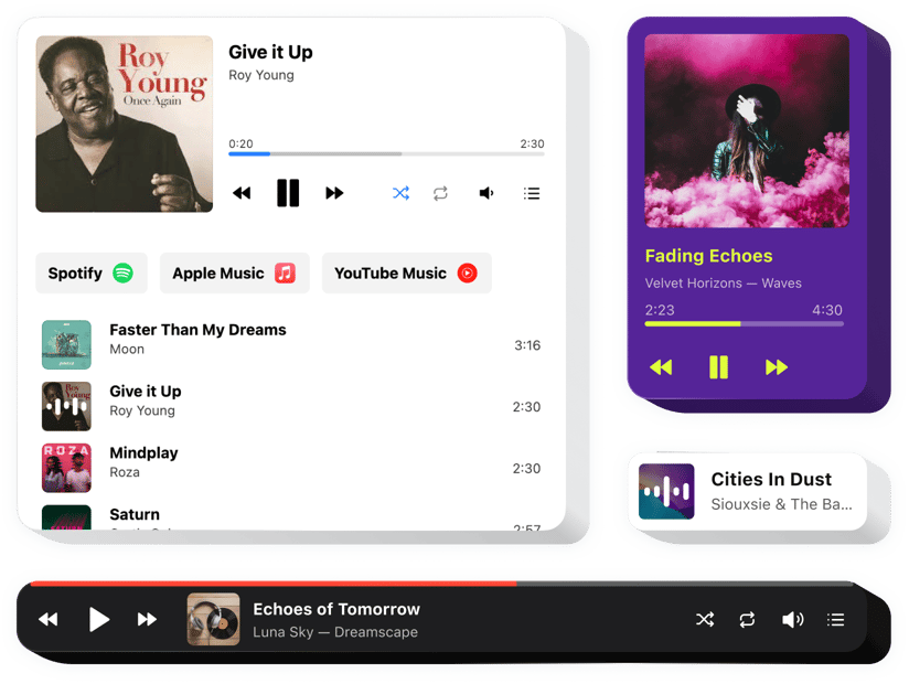 Lecteur audio widget pour site web
