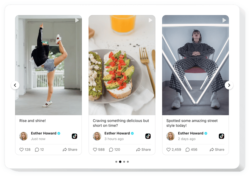 HTML TikTok Feed widget