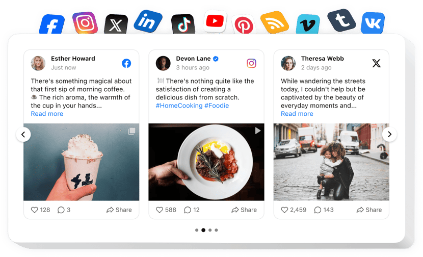 Wix Social Media Feed app