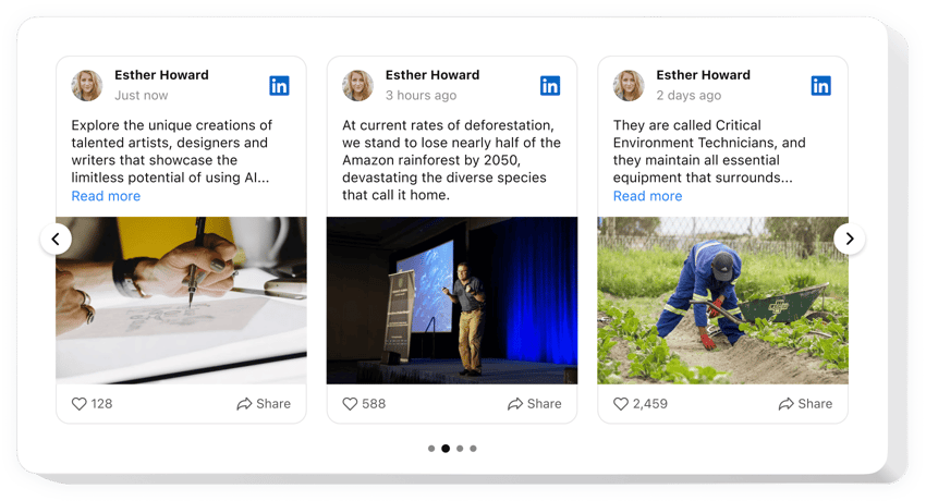  LinkedIn Feed widget for website