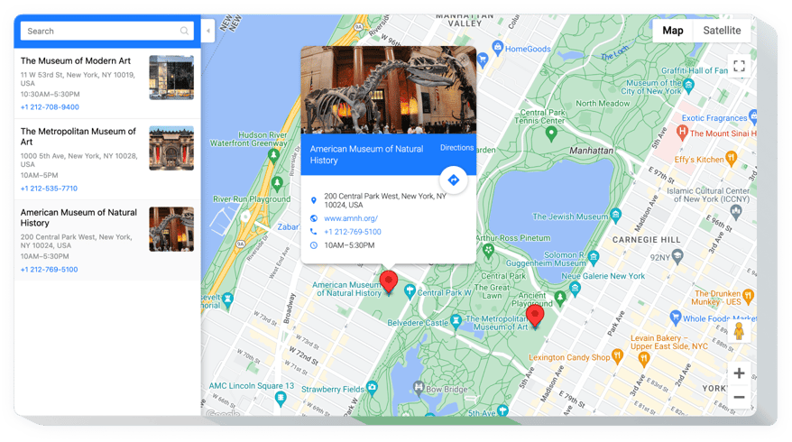 HTML Google Maps Widget