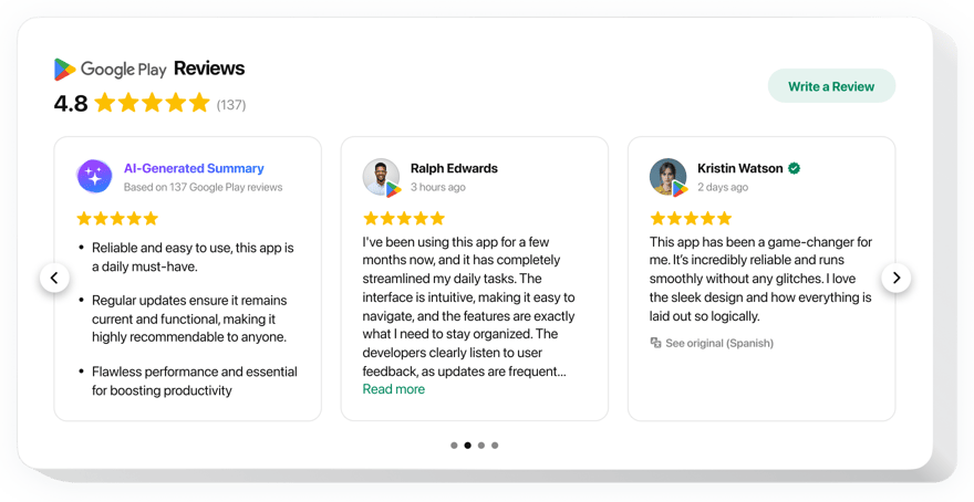 Avis Google Play