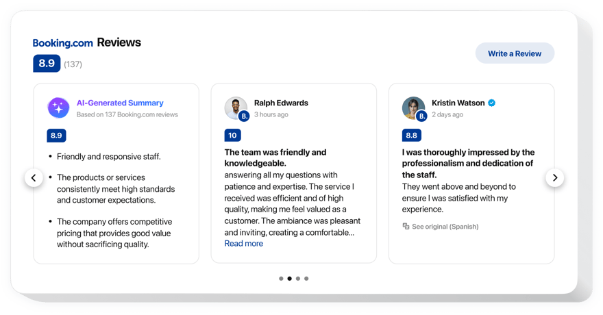 Shopify Booking.com Reviews