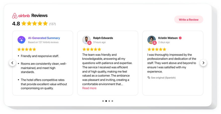 Widget de Avaliações Airbnb para site