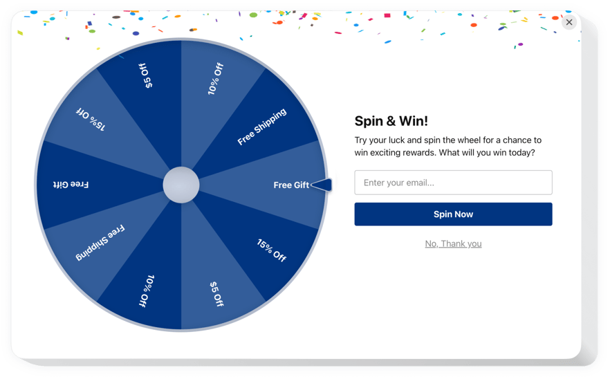 Spinning Wheel widget per sito web