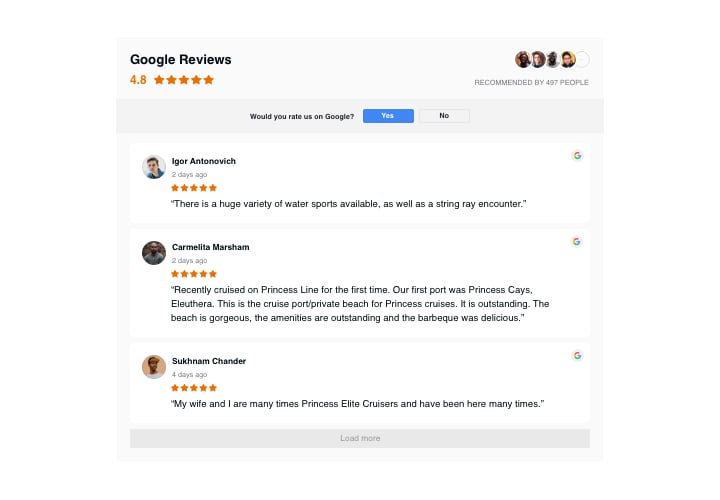 App Google Bewertungen für GoDaddy