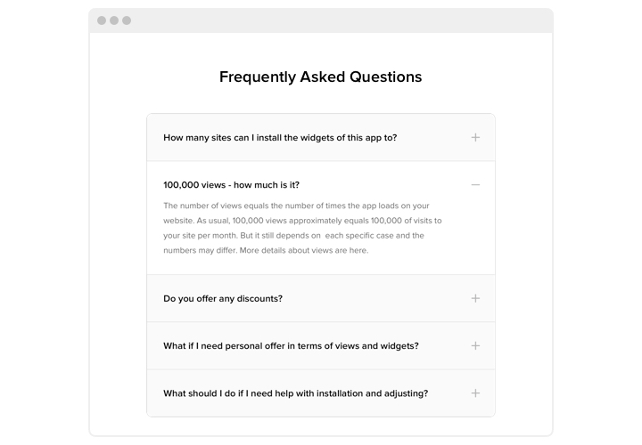 App FAQ für Weebly