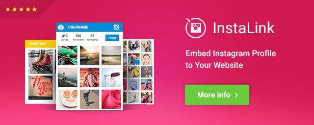 InstaLink - Instagram Widget for WordPress