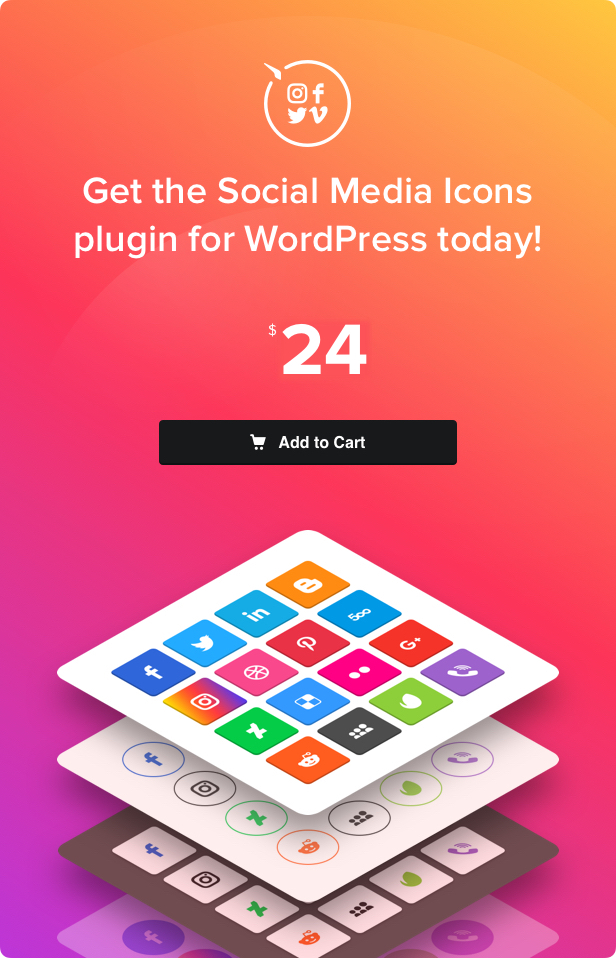 WordPress Social Media Icons – Social Icons Plugin - 4