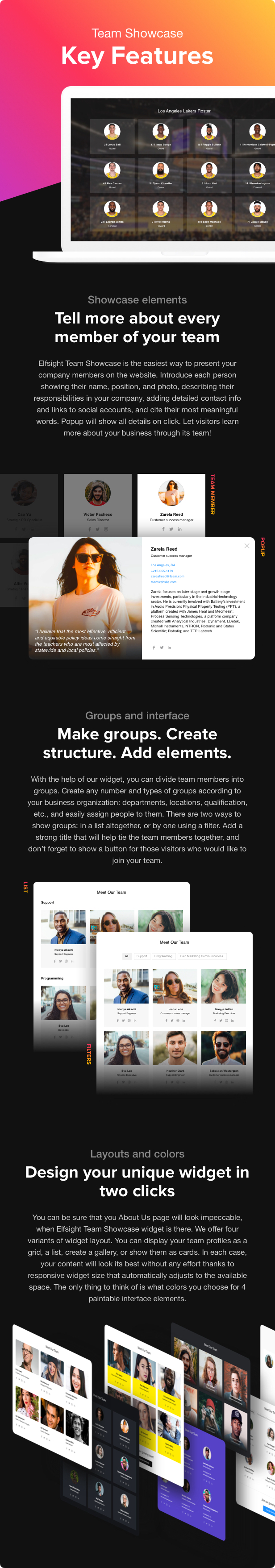 Team Showcase - WordPress Team Showcase plugin - 1