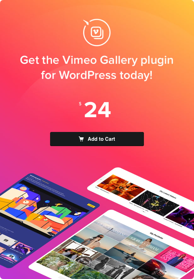 Vimeo Gallery - WordPress Vimeo plugin - 4