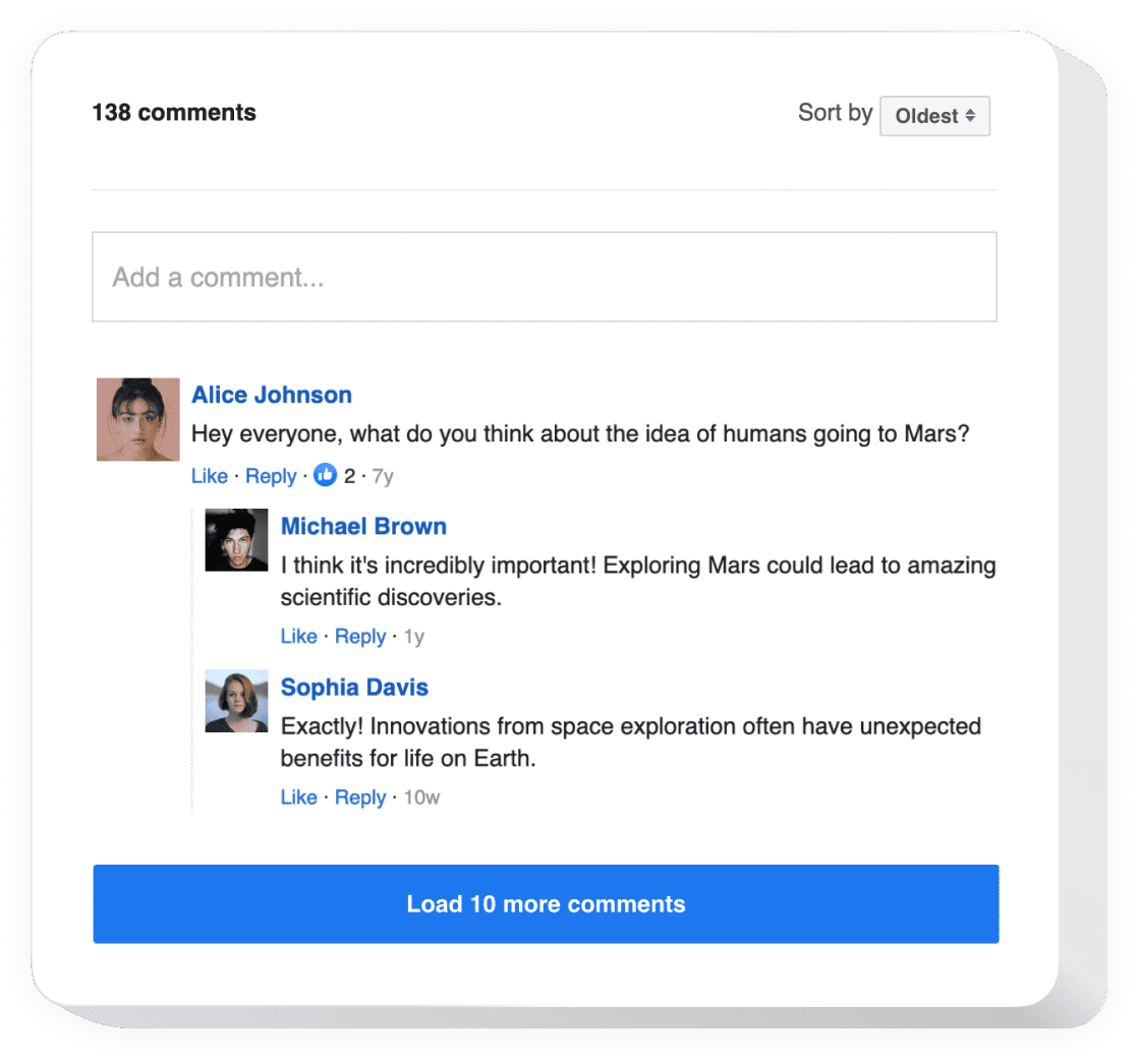 Plantilla De Cuadro De Comentarios De Facebook Manage Comments (Docs)