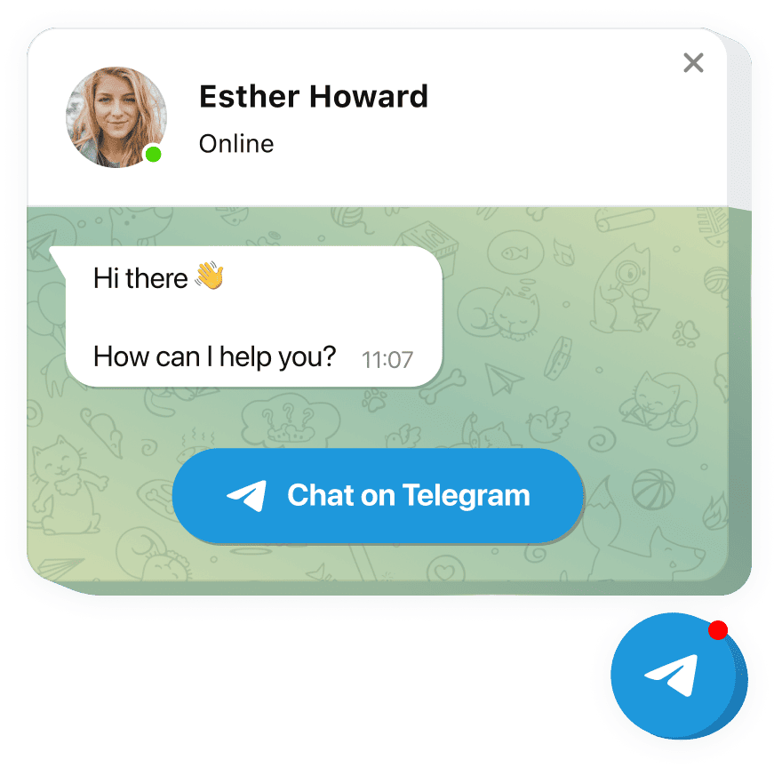 Telegram Chat Telegram ウィジェットを Web サイトに追加します (高速かつ無料)