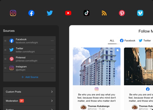 Feed do VK - Integre o widget Feed Redes Sociais para website