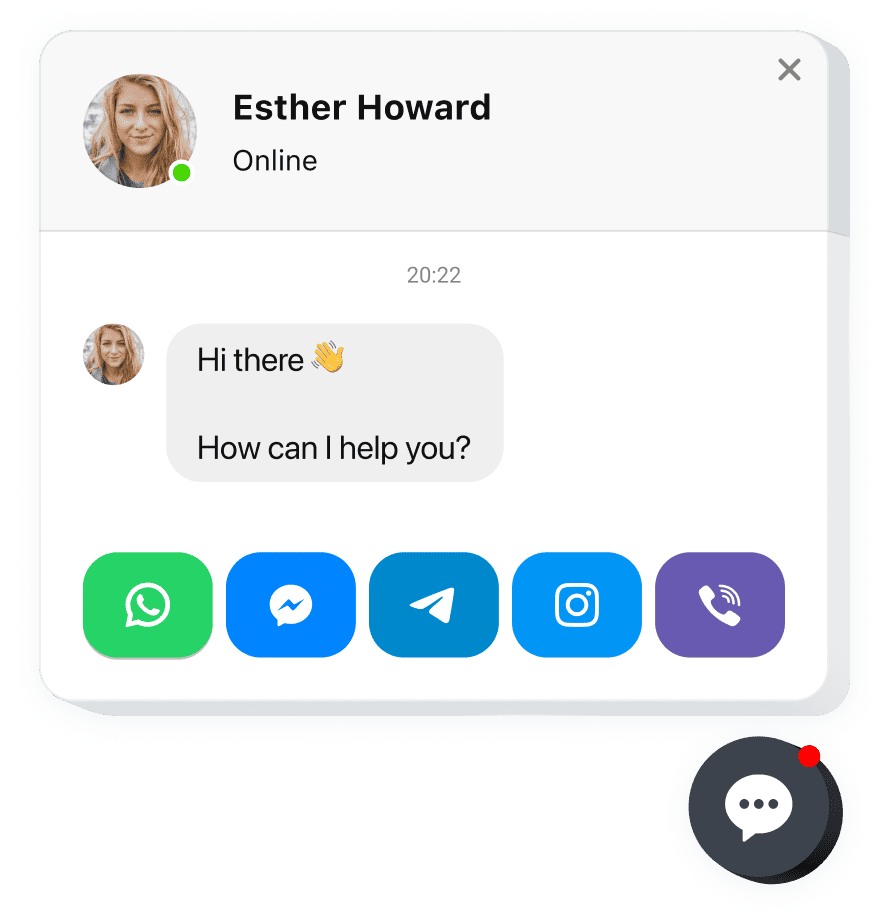Онлайн чат для сайта | Бесплатно все мессенджеры в одном виджете