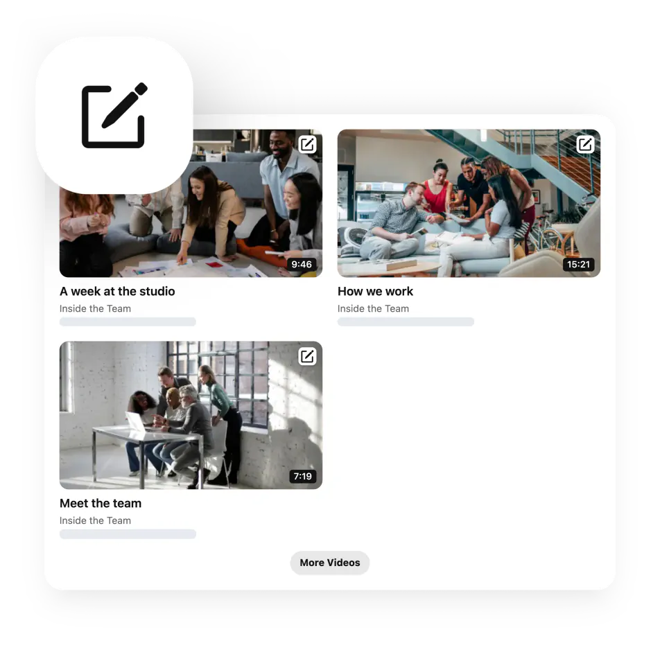 Card — the gallery fed by any video by link, the any video by link tile