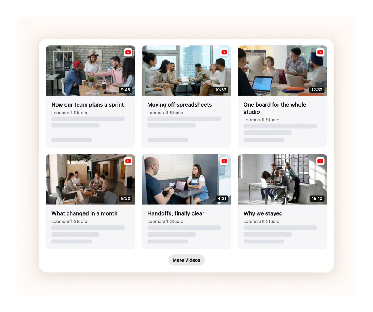 Example — Loomcraft Studio: a wall of customer testimonials on the pricing page