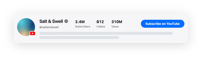 The channel header with its Subscribe