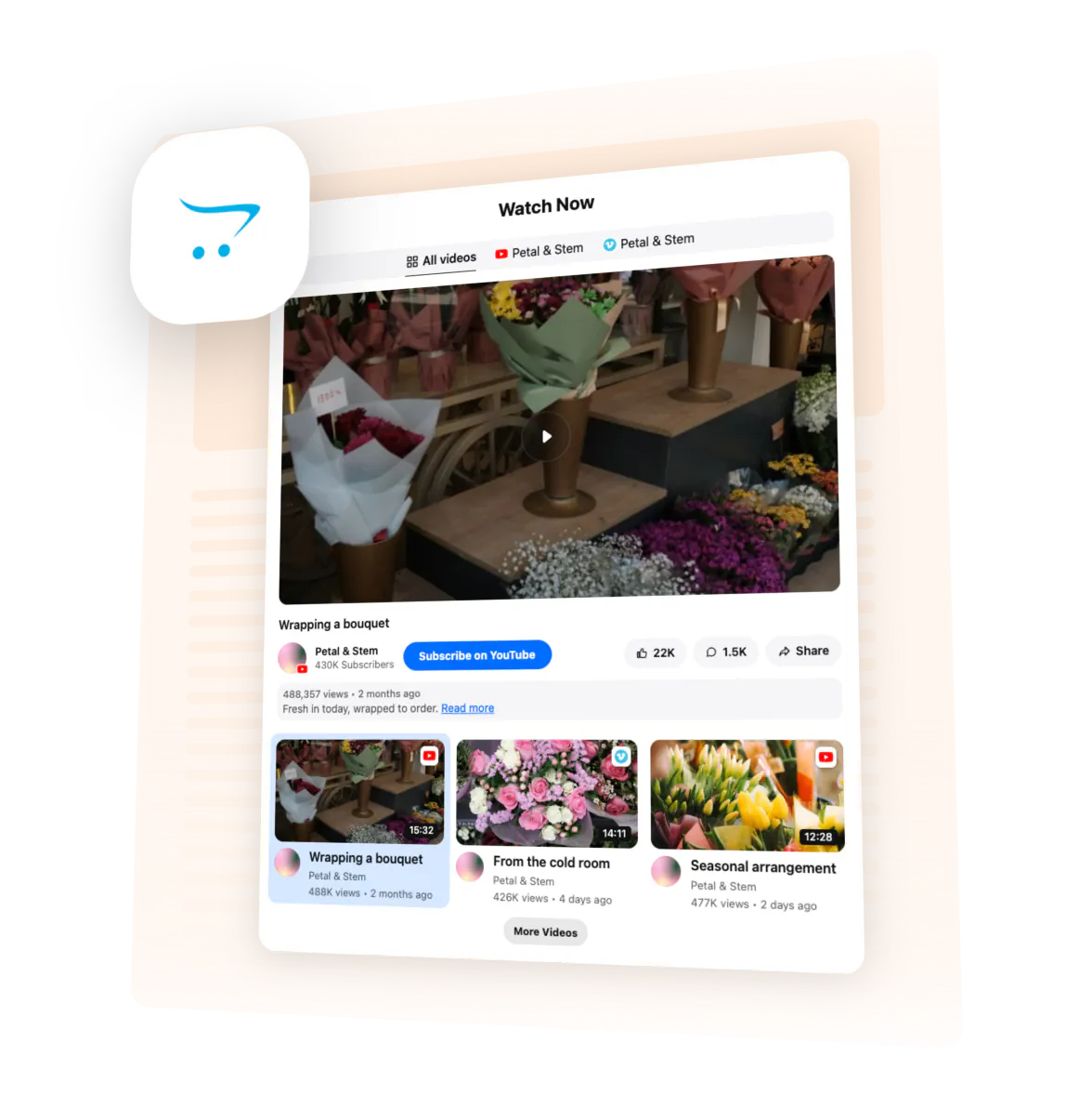 Platform page — the gallery on a opencart site, its mark on a tile