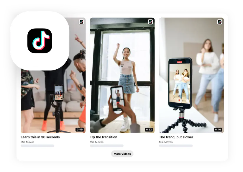TikTok hashtag — a grid of videos with a tag