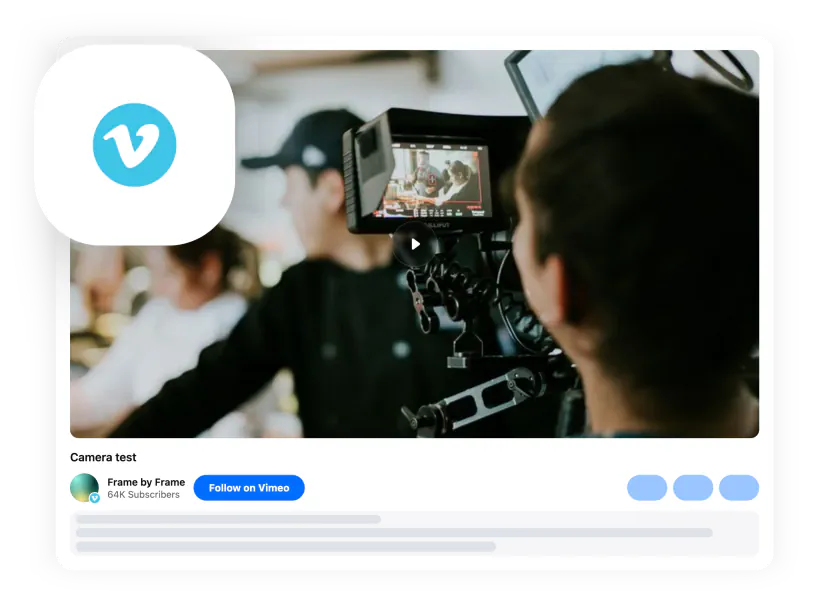 Specific Vimeo videos — one video by link