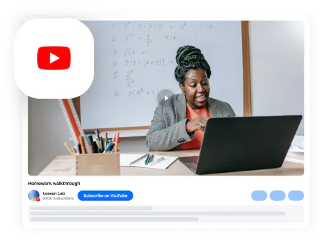 Specific YouTube videos — one video by link
