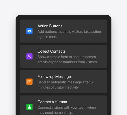 Trigger actions based on intent