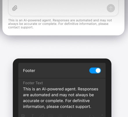 Footer & disclaimer